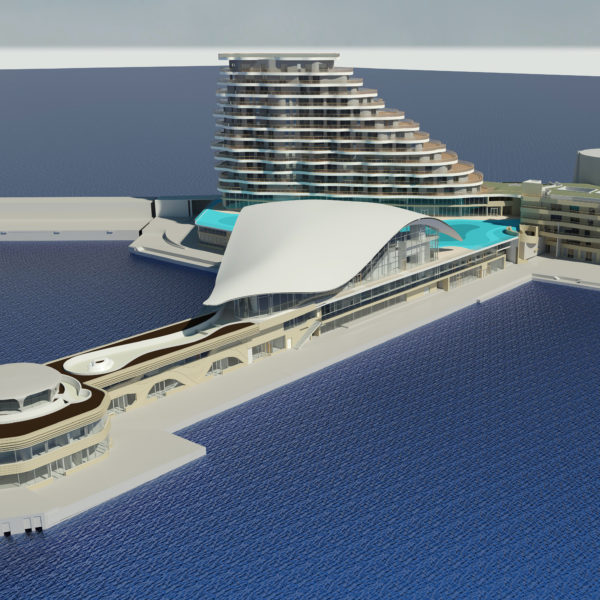 Construction de l'Esplanade des pêcheurs à Monaco