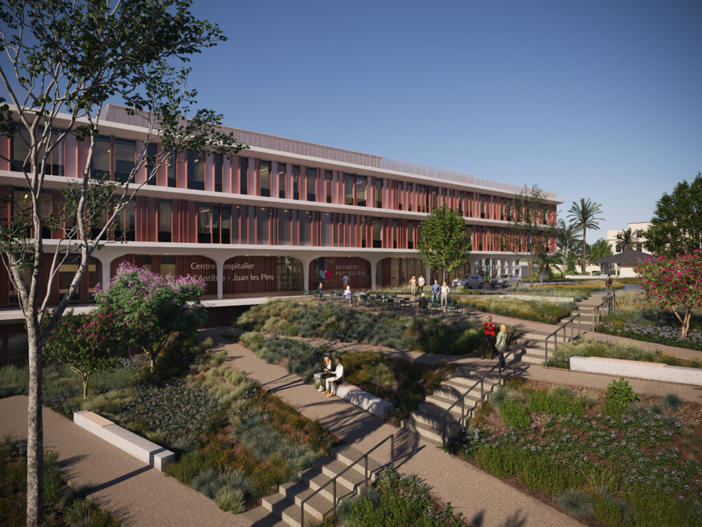 Image montrant le futur pôle psychiatrie du CH d'Antibes.